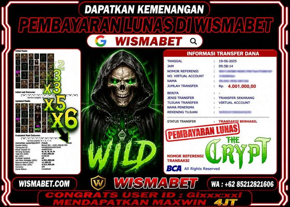 BUKTI KEMENANGAN The Crypt Rp4,000,000- LUNAS